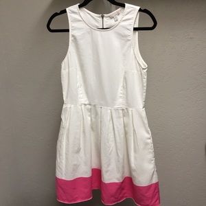 Gap Linen White Pink Dress
